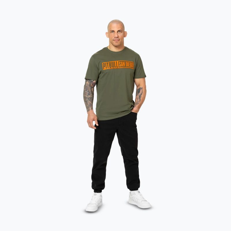 Maglietta Pitbull Eighty Nine Dog da uomo oliva scura 2