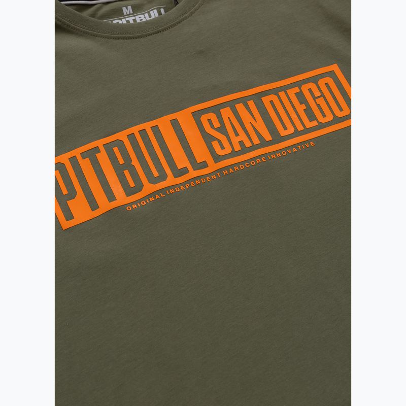 Maglietta Pitbull Eighty Nine Dog da uomo oliva scura 3