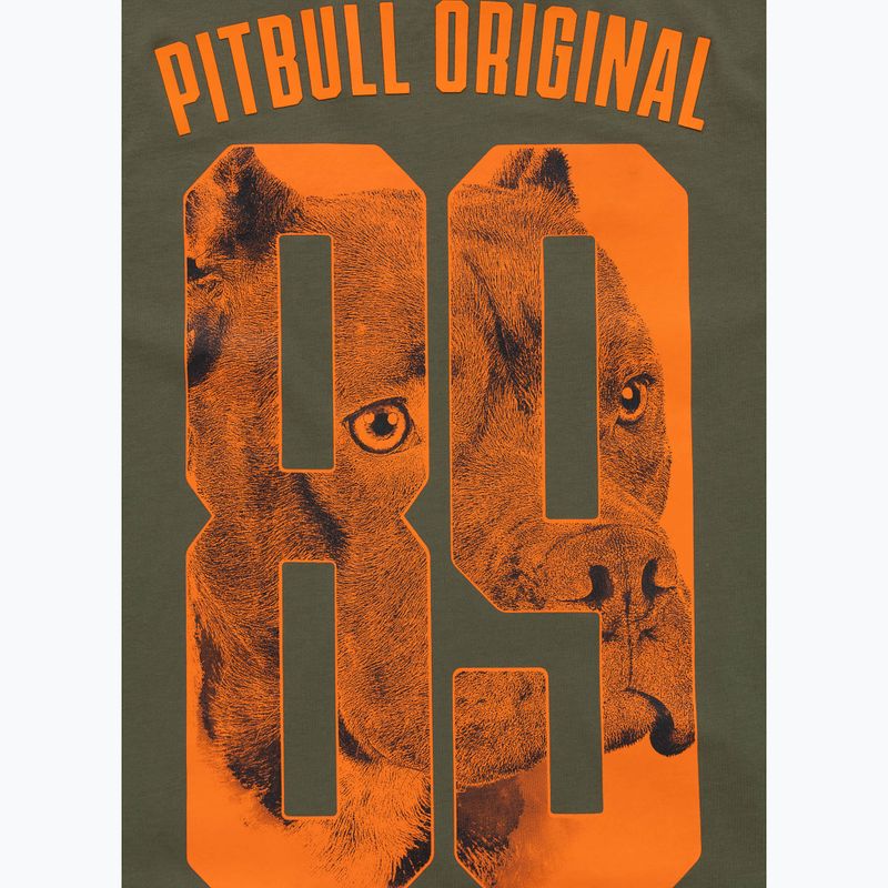 Maglietta Pitbull Eighty Nine Dog da uomo oliva scura 4