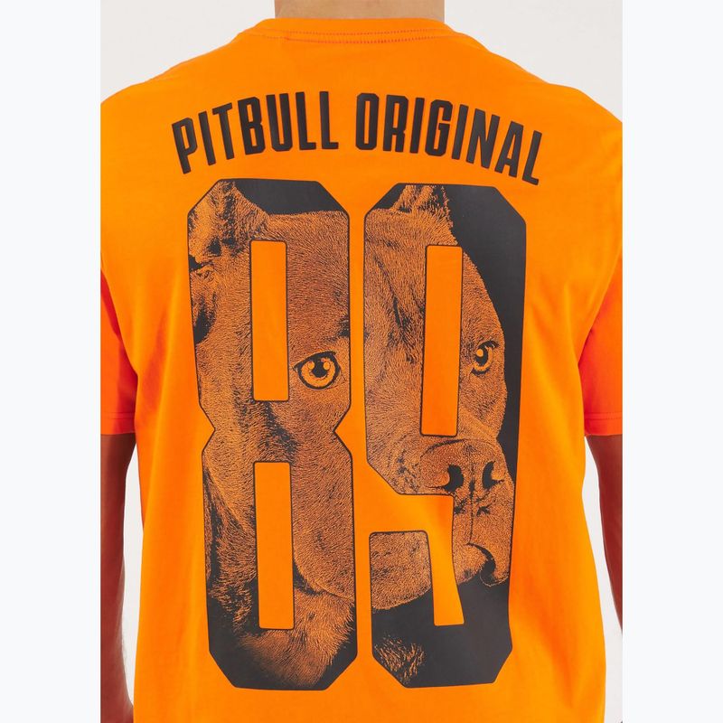 Maglietta Pitbull Eighty Nine Dog da uomo, arancione 4