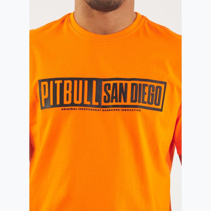 Maglietta Pitbull Eighty Nine Dog da uomo, arancione 5