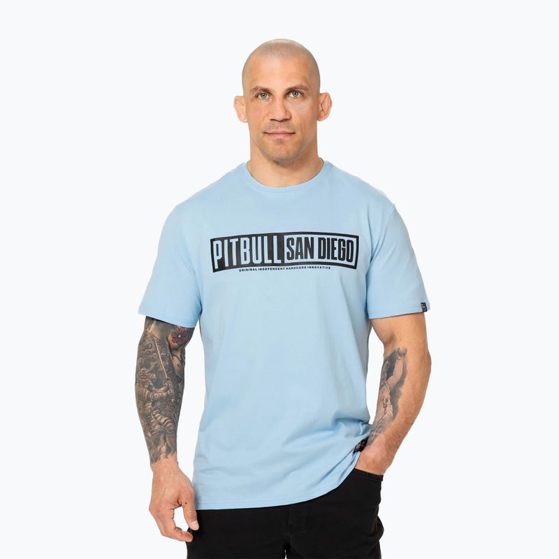 Maglietta da uomo Pitbull Eighty Nine Dog blu chiaro