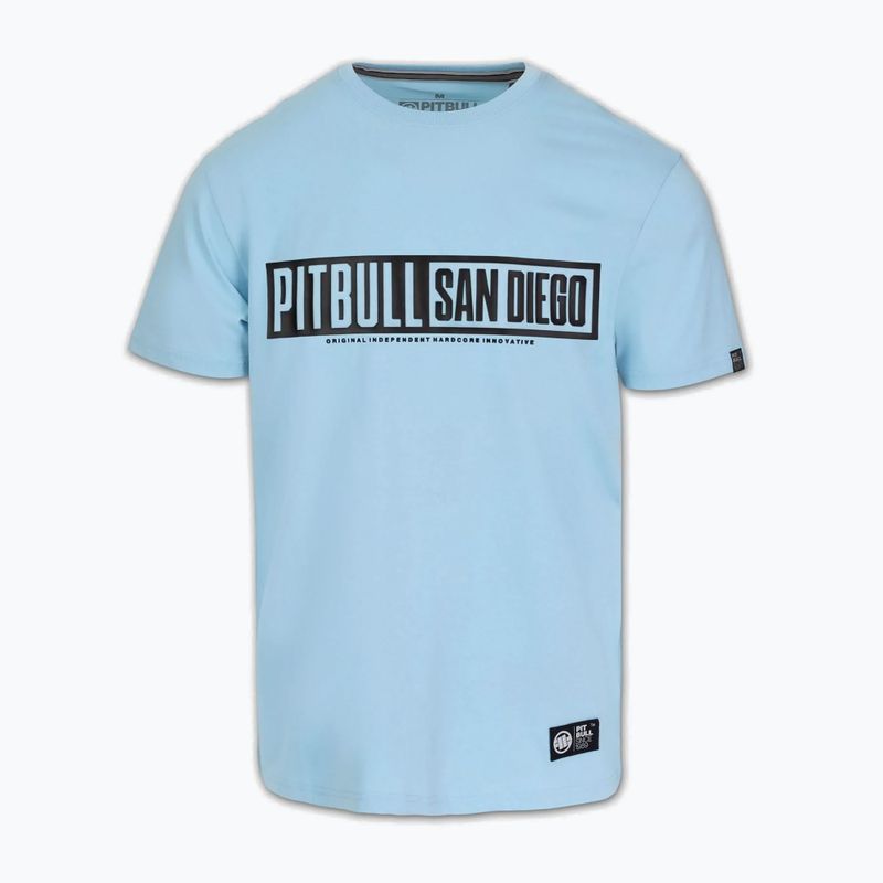 Maglietta da uomo Pitbull Eighty Nine Dog blu chiaro