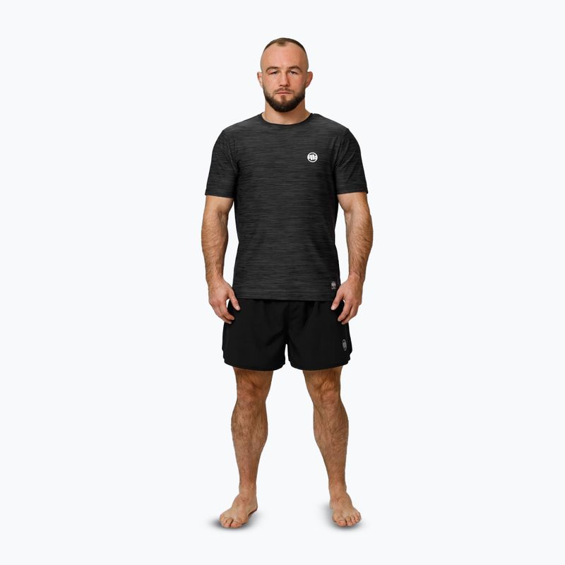 Maglietta Pitbull Small Logo Casual Sport uomo nero melange 2