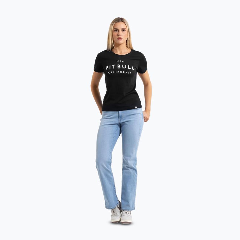 Maglietta Pitbull Usa donna Cal nero 2