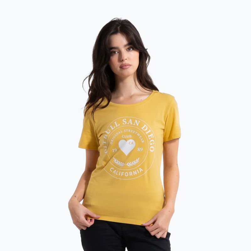 Maglietta Pitbull Heartie donna giallo pallido