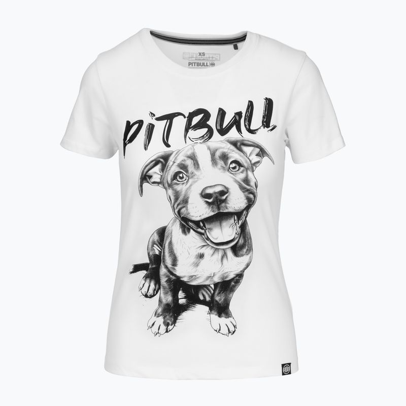 Maglietta Pitbull Puppy 2 da donna, bianco 5