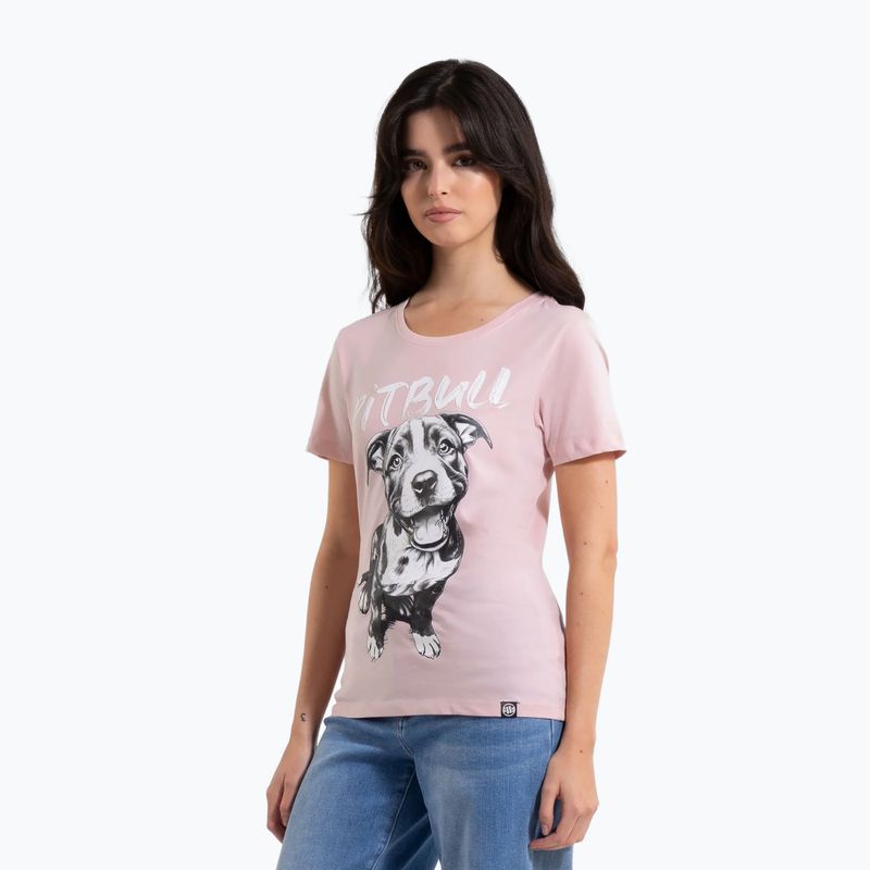 Maglietta da donna Pitbull Puppy 2 rosa polvere