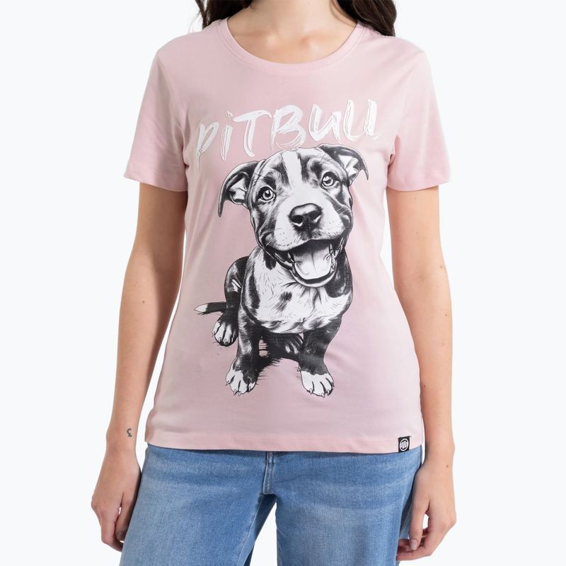 Maglietta da donna Pitbull Puppy 2 rosa polvere 4