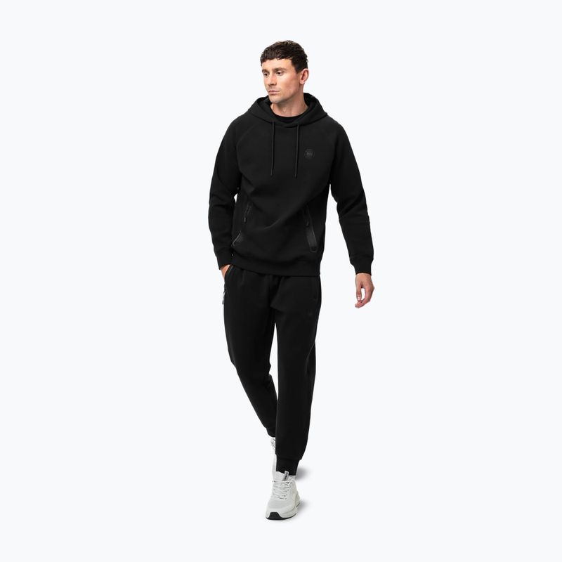 Felpa con cappuccio Pitbull Dogwood da uomo, nero 2