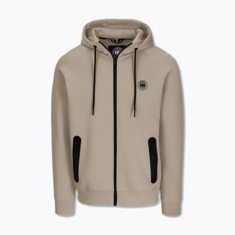 Felpa con zip e cappuccio Pitbull Dogwood da uomo, sabbia scuro