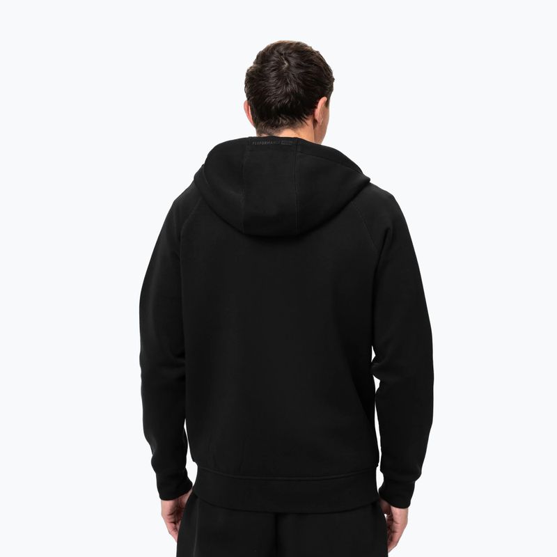 Felpa con zip e cappuccio Pitbull Dogwood da uomo, nero 3