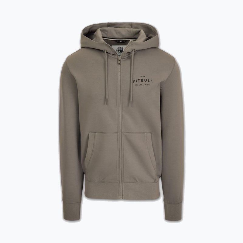 Felpa uomo Pitbull Sampson Hooded Zip Sweatshirt taupe 7
