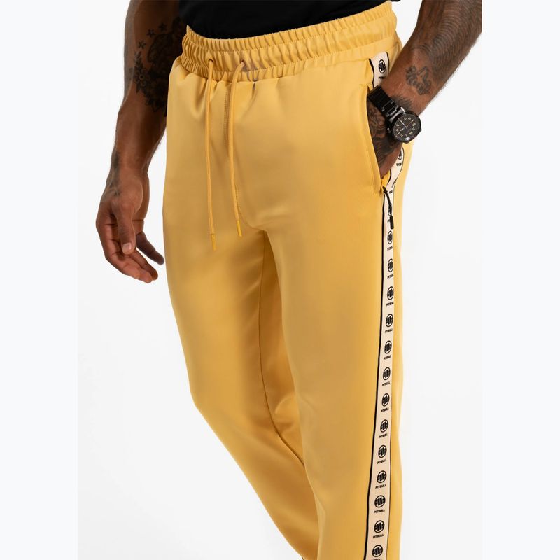 Pantaloni da corsa Pitbull da uomo Powers giallo pallido 4