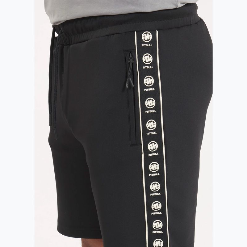Pantaloncini da corsa Pitbull da uomo Powers nero 3