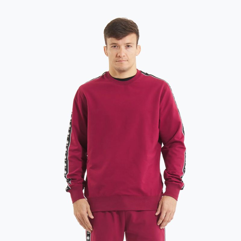 Pitbull Tape Nugget Crewneck Felpa da uomo bordeaux