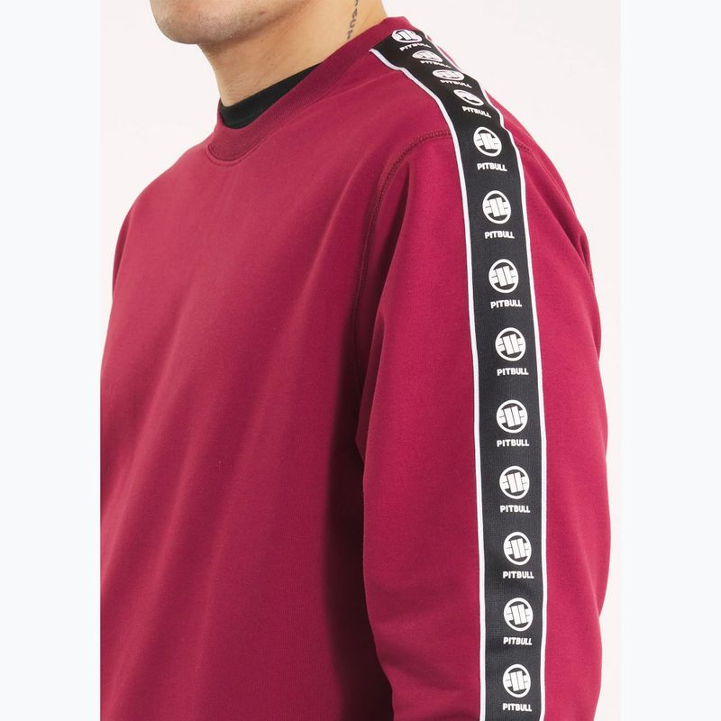Pitbull Tape Nugget Crewneck Felpa da uomo bordeaux 4