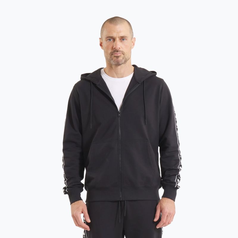 Felpa con cappuccio e zip Pitbull Tape Nugget Uomo, nero
