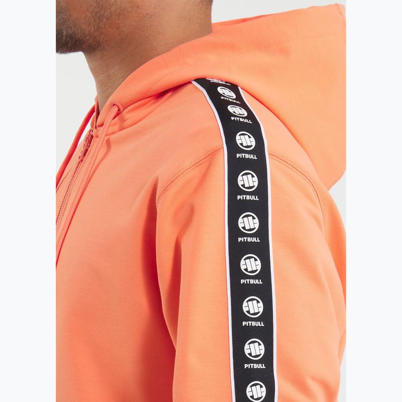 Felpa Pitbull Tape Nugget Hooded Zip Uomo Salmone brillante 4