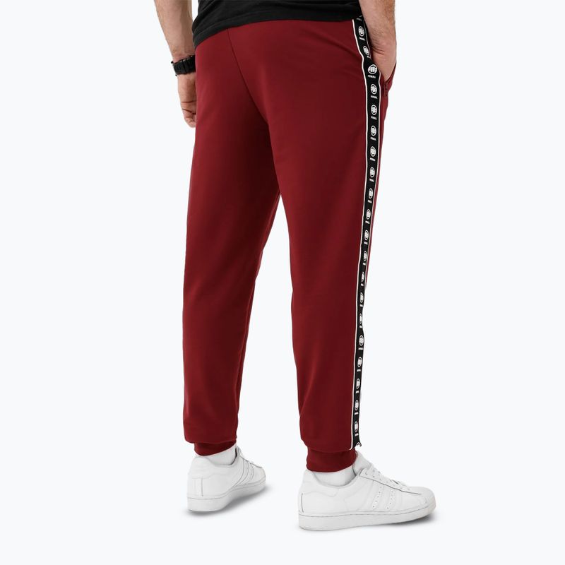 Pantaloni da jogging Pitbull Tape Nugget da uomo bordeaux 2