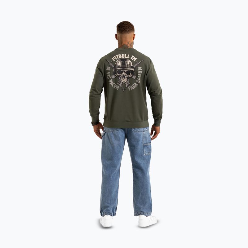 Pitbull Para Bellum Uomo Felpa girocollo verde antico 2