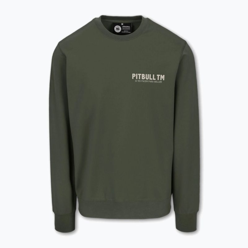 Pitbull Para Bellum Uomo Felpa girocollo verde antico 4
