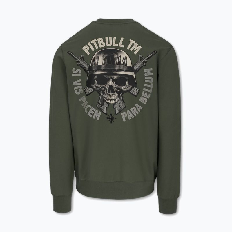 Pitbull Para Bellum Uomo Felpa girocollo verde antico 5