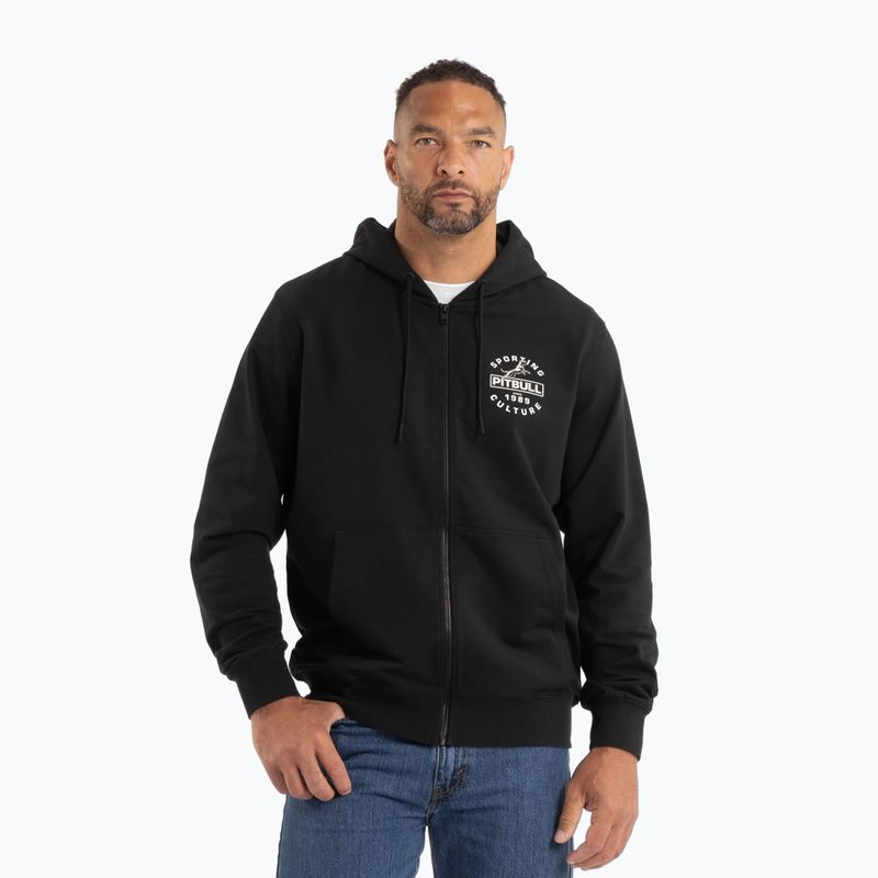 Pitbull Physical Culture Uomo Felpa con zip e cappuccio nero