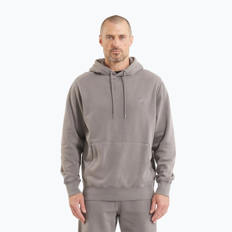 Felpa con cappuccio Pitbull Lancaster 2 da uomo, grigio slavato