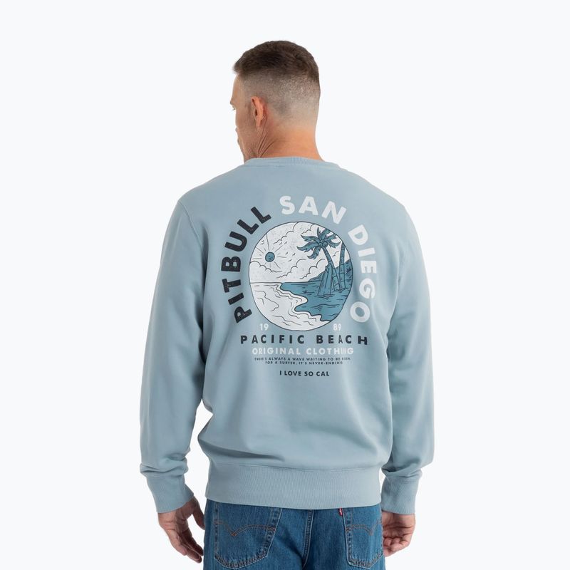 Pitbull Planet Surf Uomo Felpa a girocollo blu chiaro 3