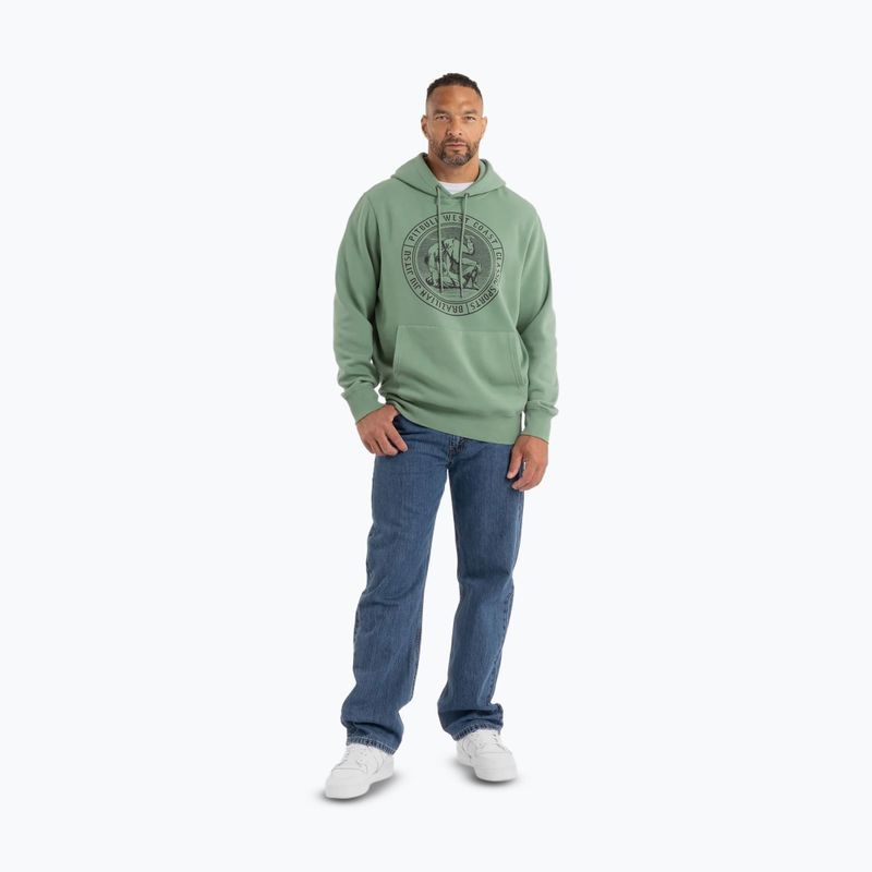 Felpa con cappuccio Pitbull Vintage Bjj da uomo, verde slavato 2