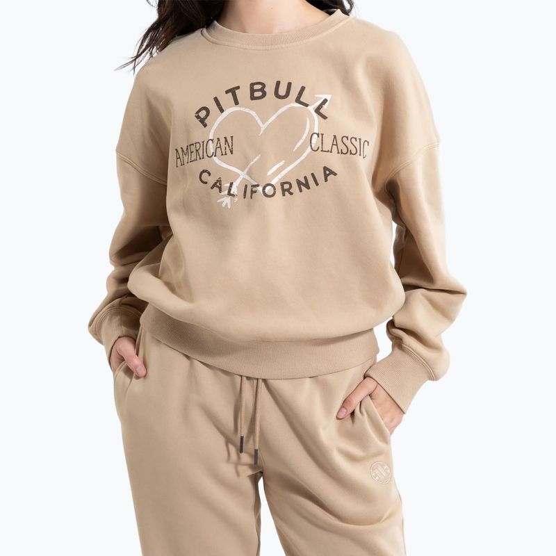 Felpa donna Pitbull Manzanita Heart Crewneck sabbia 3