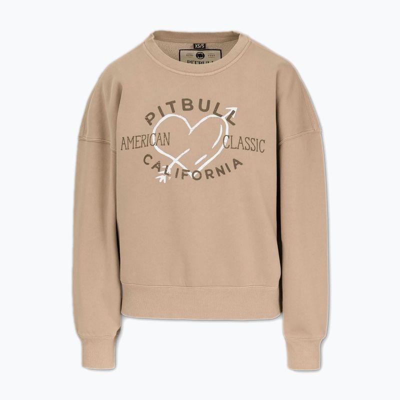 Felpa donna Pitbull Manzanita Heart Crewneck sabbia 4