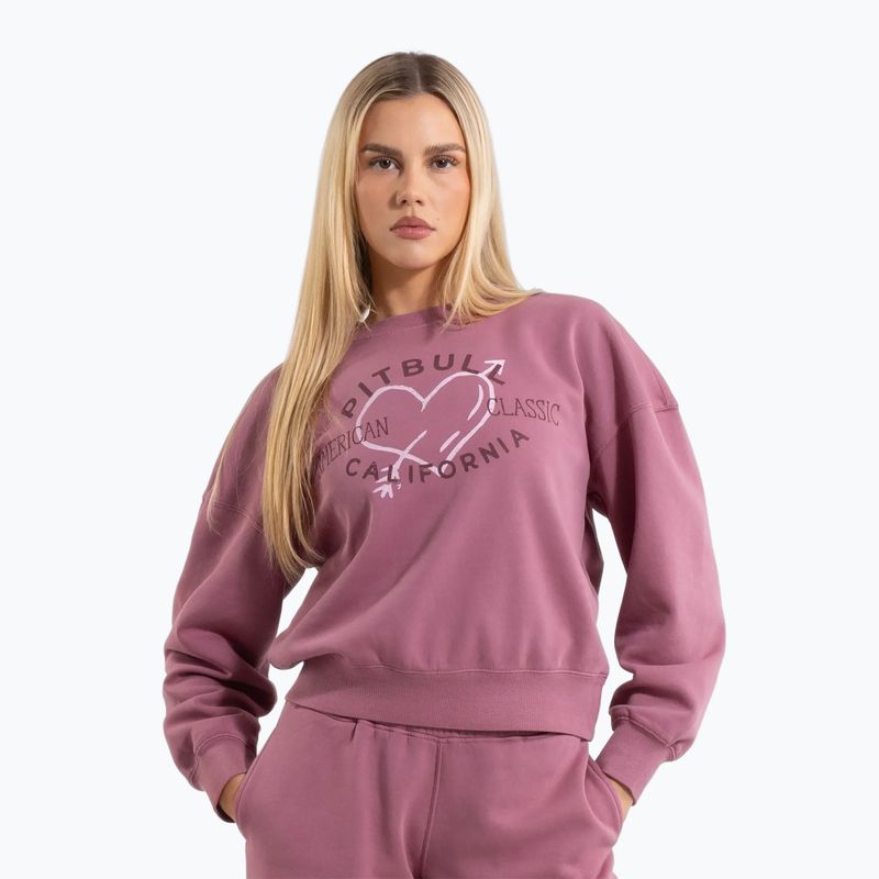 Pitbull - Felpa girocollo Manzanita Heart donna rosa