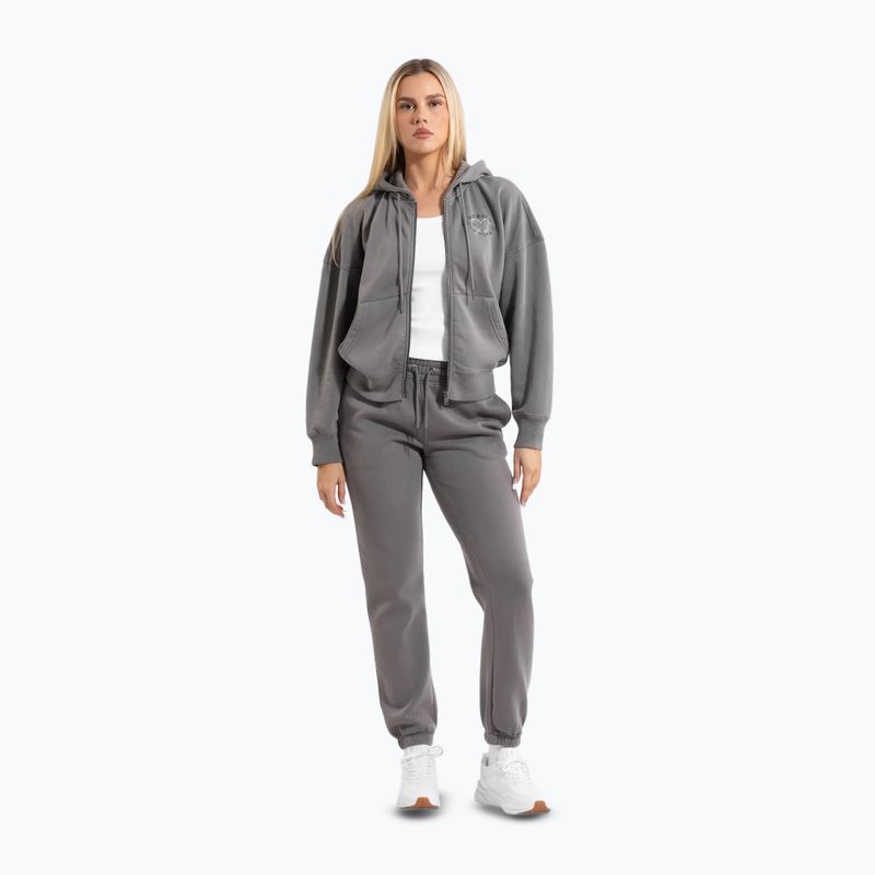 Pitbull Felpa con zip e cappuccio Manzanita Heart donna grigio slavato 2
