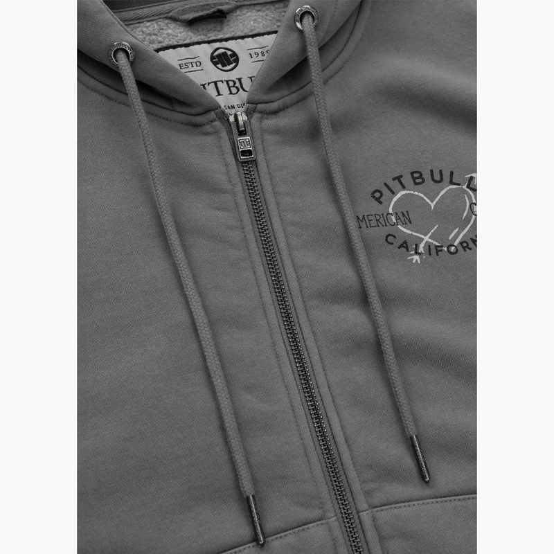 Pitbull Felpa con zip e cappuccio Manzanita Heart donna grigio slavato 7