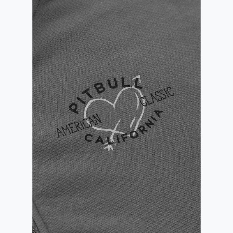 Pitbull Felpa con zip e cappuccio Manzanita Heart donna grigio slavato 8