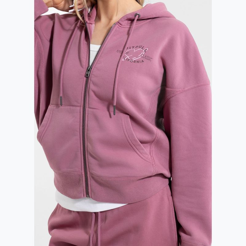 Felpa con zip e cappuccio Pitbull Manzanita Heart da donna, rosa 4