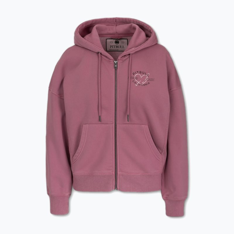 Felpa con zip e cappuccio Pitbull Manzanita Heart da donna, rosa 5