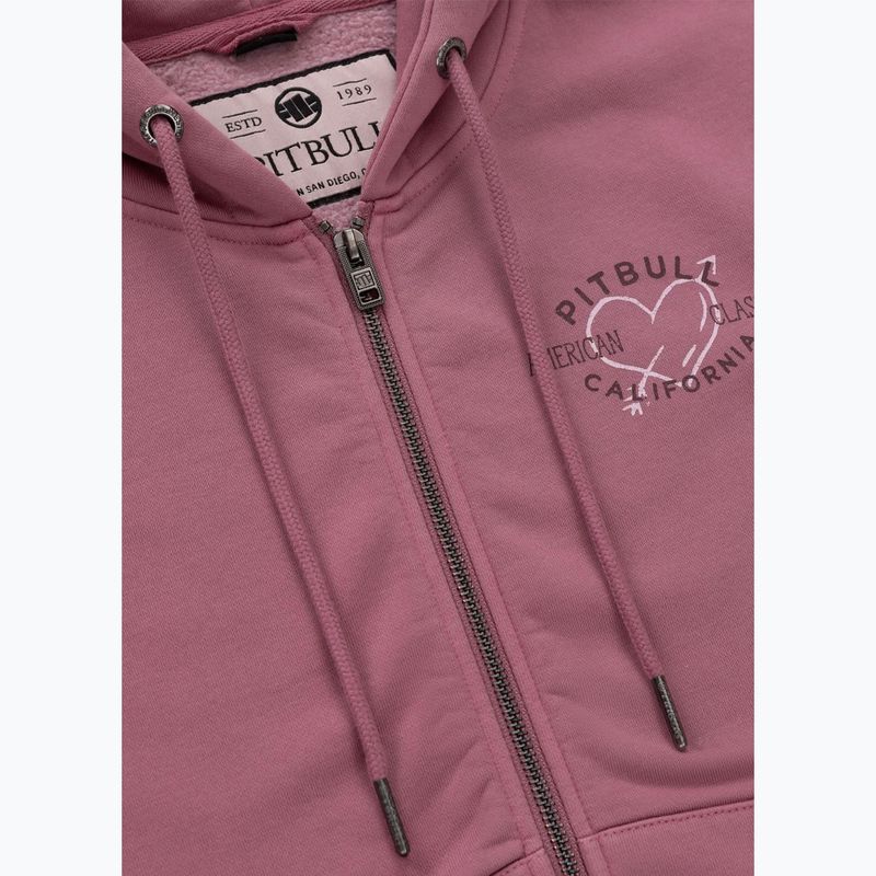 Felpa con zip e cappuccio Pitbull Manzanita Heart da donna, rosa 8