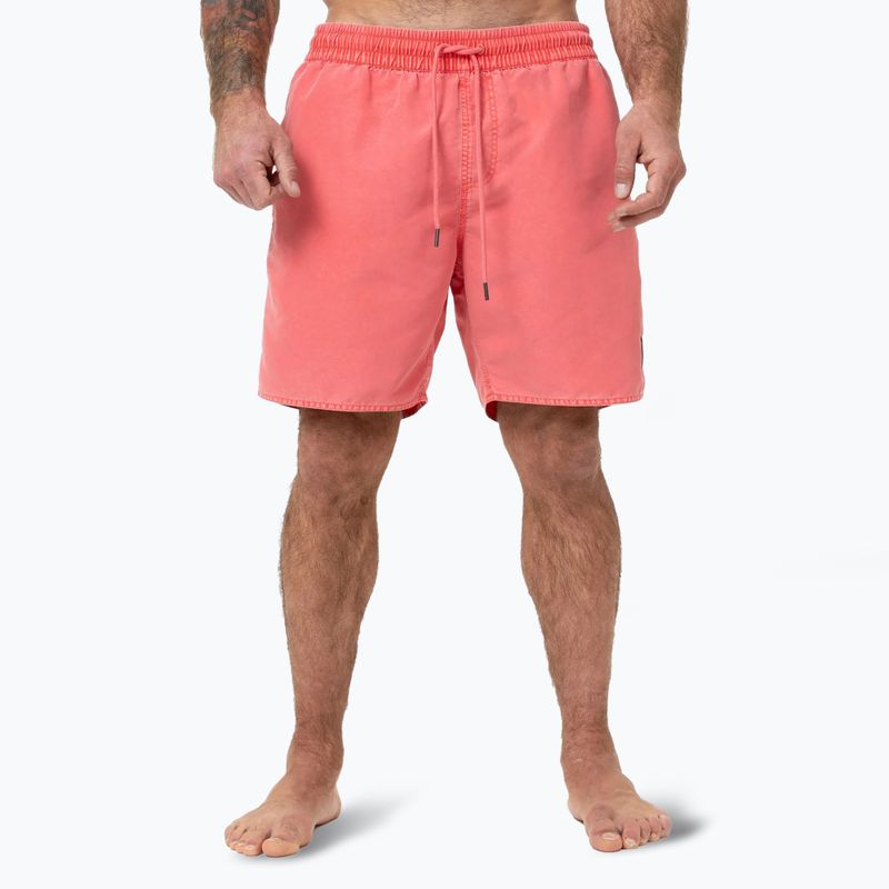 Pantaloncini da bagno Pitbull Balfour rosso fuoco per uomo