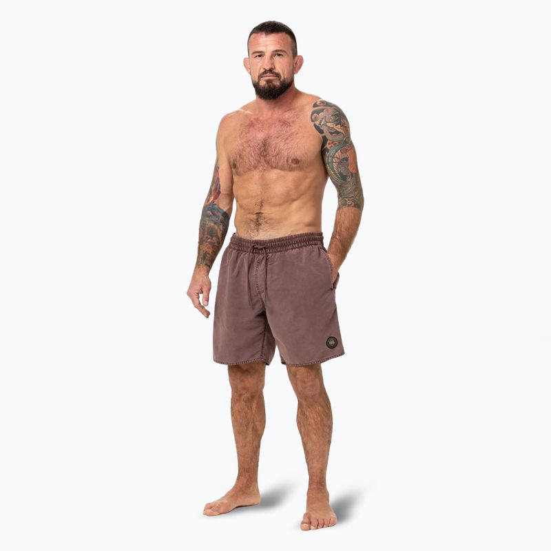 Pantaloncini da bagno Pitbull Balfour dusty burgundy da uomo 2