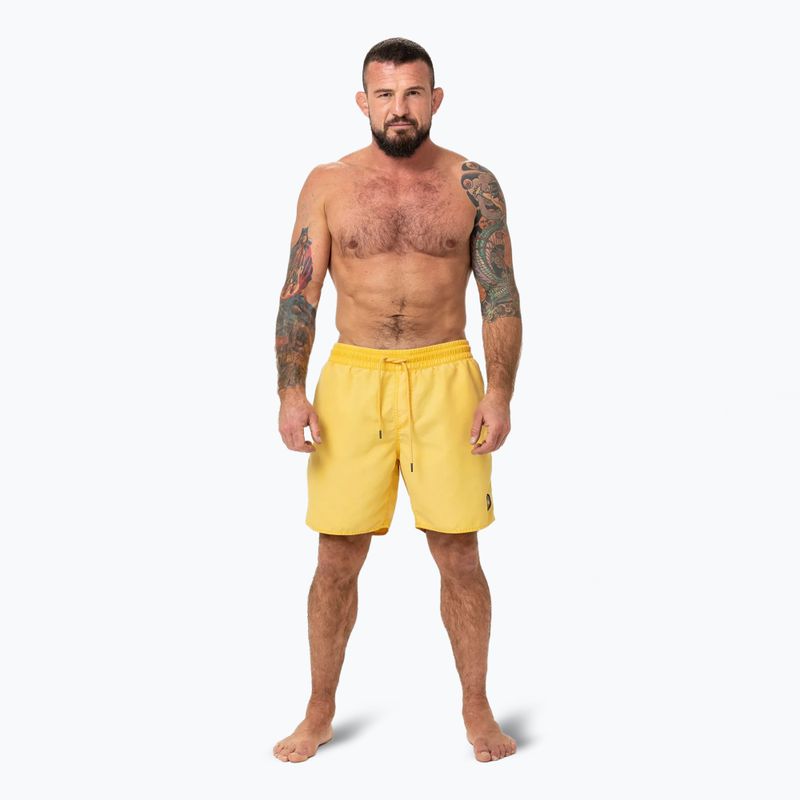 Pantaloncini da bagno Pitbull Balfour lavati gialli da uomo 2