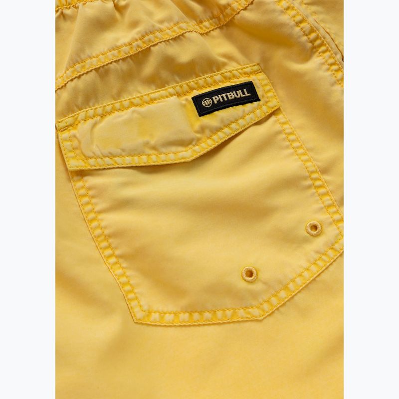 Pantaloncini da bagno Pitbull Balfour lavati gialli da uomo 5