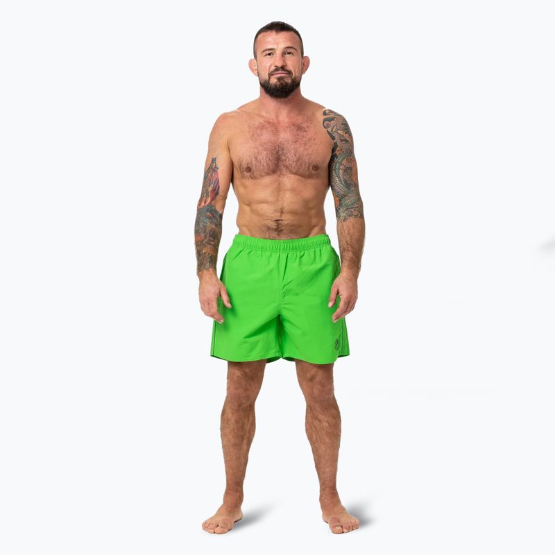 Pantaloncini da bagno Pitbull Crownhill verde fluo per uomo 2
