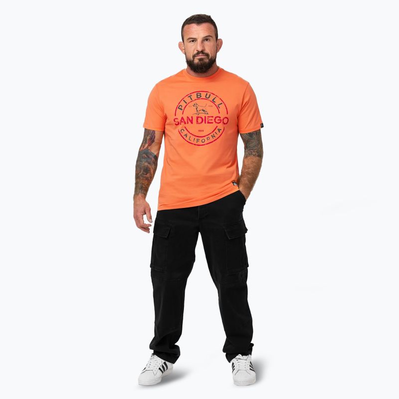 Maglietta Pitbull San Diego Ins. arancione fluo da uomo 2