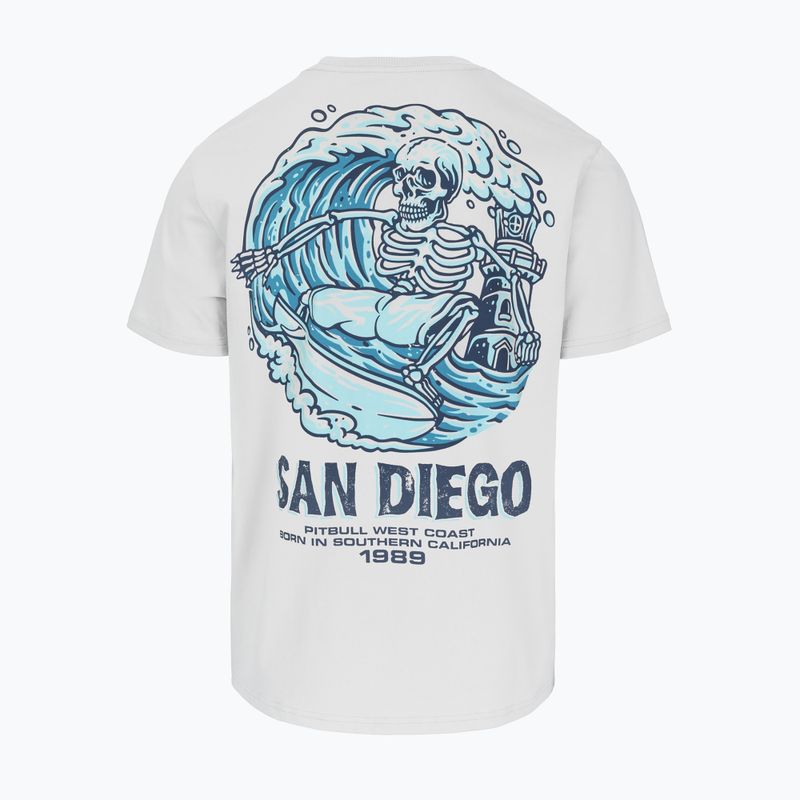 Maglietta Pitbull Skull Surf da uomo bianco/blu 2