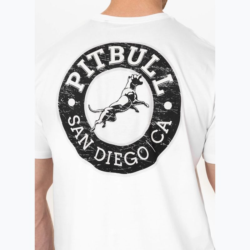 Maglietta Pitbull San Diego CA da uomo, bianco/nero 4
