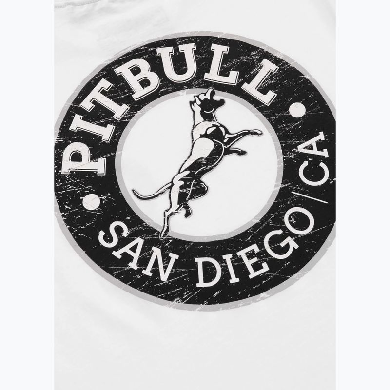 Maglietta Pitbull San Diego CA da uomo, bianco/nero 9
