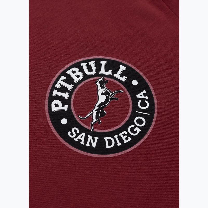 Maglietta Pitbull San Diego CA nera bordeaux da uomo 6